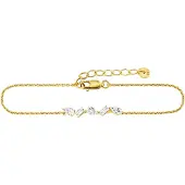 Cai Armband 925/- Sterling Silber vergoldet Weißtopas