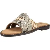 Lazamani Pantolette "Pantoletten Leder/Textil"