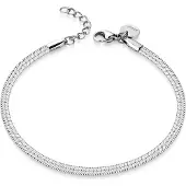 Zeeme Stainless Steel Armband Stahl glanz 18 + 2 cm
