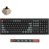 Keychron V6 Ultra 8K, Verkabelt & Kabellos, Bluetooth, Mechanischer Switch, QWERTY, RGB-LED, Schwarz