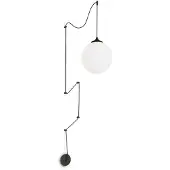 Ideal Lux Moderne Wandaufhängung Boa Metall Schwarz 1 Leuchte E27