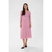 Kaffe Midikleid "Damen Kleid KAlacy", Damen, Gr. XL, N-Gr, rosa (polignac), Obermaterial: 90% Polyamid PA. 10% Elasthan EL., Kleider Midikleid