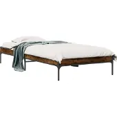 vidaXL Bettrahmen Raucharbe 80 x 200 cm Holzwerkstoff