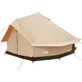 vidaXL Familienzelt Creme 10 Personen Polybaumwolle