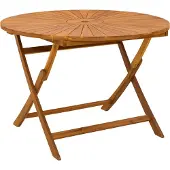vidaXL Klappbarer Gartentisch Natur Ø110 x 75 cm Massivholz Akazie