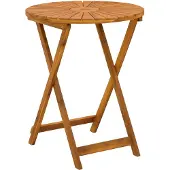 vidaXL Klappbarer Gartentisch Natur Ø60 x 75 cm Massivholz Akazie