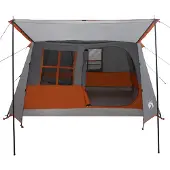 vidaXL Tunnelzelt Grau und Orange 275 x 240 x 200 cm