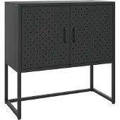 vidaXL Sideboard Schwarz 75x35x75 cm Stahl