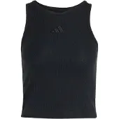 Adidas Tanktop "KIT, GERIPPT, KLEINES LOGO" gerippt, aus Baumwolle, Viskose und Elasthan, Cropped-Schnitt