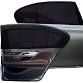 OEM Automobilschirm XL Nylonnetz UV- & Hitzeschutz vollständige Abdeckung einfache Installation 2er-Satz für rechteckige Fenster