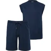 JP 1880 Langer Schlafanzug in navy blau | Gr.: 5XL