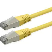 Roline Patchkabel Cat.6 (Class E), PoE, S/FTP (PiMF), gelb, 10 m