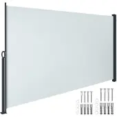 TecTake Seitenmarkise 180 x 300 cm ausziehbar, mit Aufrollmechanismus