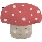 David Fussenegger Kissen gefüllt Juwel 'Pilz' 30 x 30 cm Mattrot