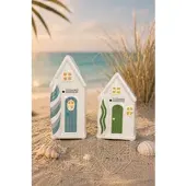 Tiziano Beachhouse Fano LED 12cm cremeweiß grün
