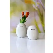 Tiziano Vase Lunetta cremeweiß Keramik 15cm