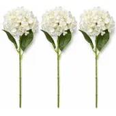 Layba Künstliche Hortensie 3er-Set weiß 40 cm