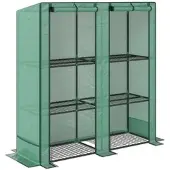 Furnicato Mini Gewächshaus 3 Ebenen Regal 144x48x152 Cm Grün