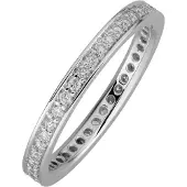 Lyomi Ring 585/- Weißgold Memoire synth. Diam. 0,49ct.