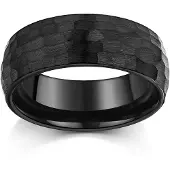 Zeeme Stainless Steel Ring Wolfram schwarz