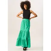 Gini London Langer Rock mit bestickter Spitze