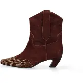 Marc Ellis Damen Stiefelette Echtleder Schwarz Nieten Western Größe 36 Black B