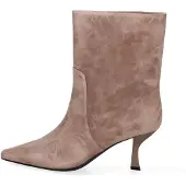 Marc Ellis Damenschuhe, Stiefeletten, aus echtem Leder, elegante Absatz, in den Farben Bordeaux, Schwarz und Taupe