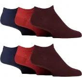 IOMI 6er-Pack Herren Diabetiker Trainingssocken | Gepolsterte Fußweite Knöchelsocken