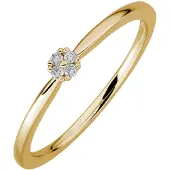 Lyomi Ring 585/- Gelbgold 4 synth. Diam. 0,045ct.