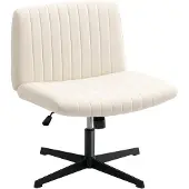 HOMCOM Homeoffice Stuhl höhenverstellbar Schreibtischstuhl mit Leinenoptik