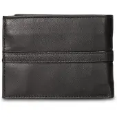 Pierre Cardin Herren Portemonnaie , echtes Leder, schwarz, kompakt, 12,5 x 9 cm