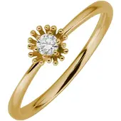 Lyomi Ring 585/- Gelbgold 1 synth. Diam. 0,10ct.