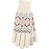 Heat Holder - Ladies Soft Thermal Gloves - Creme