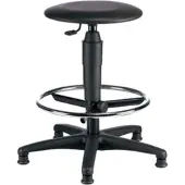 Topstar Drehhocker mit Gleiter Kunstlederpolster schwarz Sitzhöhenverstellung 540-800 mm