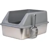 Beeztees Zilva Katzentoilette Edelstahl/Kunststoff Grau 60x40x30