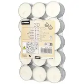 Papstar Starpak 30 Teelichte Ø 37 mm · 16 mm weiss | Schrumpffolie (30 Stück)