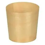 Papstar Fingerfood-Schalen aus Holz "pure", rund, Ø 4,5 cm | Schrumpffolie (12 Stück)