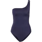 Hunkemoller One Shoulder Badeanzug Sorrento Blau