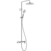 Duravit Wave Einhebel-Brausemischer Aufputz, inklusive Kopfbrause, Brauseschlauch und Kopfbrause, chrom Hochglanz, WA4280007010