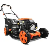 FUXTEC 3in1 Benzin Rasenmäher FX-RM4646ECO 3,5PS / 2,6kW | 46cm Schnittbreite & 7-stufige Schnitthöhenverstellung 25-75mm| 4-Takt Mäher - Inkl. 50L Grasfangkorb, Mulchfunktion & Reinigungsanschluss
