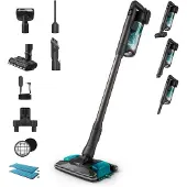 Philips SpeedPro Max Akku-Staubsauger 8000 Series Aqua Plus, 2-in-1-Stabstaubsauger, Beutellos, Blau, 0,6 l, Trocken&Nass, Zyklonisch/Filterung