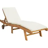 vidaXL Sonnenliege Polyester Braun und Creme
