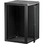 NETRACK 019-180-66-022, Wandmontiertes Regal, 18U, 100 kg, 33,9 kg, Schwarz