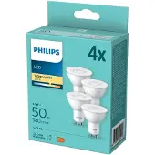 Philips Spot 50 W PAR16 GU10 x4, 4,7 W, 50 W, GU10, 380 lm, 15000 h, Warmweiß