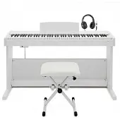 Gear4Music VISIONKEY-500 Digitalpiano-Bundle von weiß