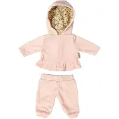 Skrållan Puppenkleidung Jogginganzug rosa für Babypuppe 36-40cm