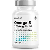 Gloryfeel Omega 3 Kapseln - 2000mg Fischöl mit 1000mg EPA & 500mg DHA in Triglycerid-Form 161 g