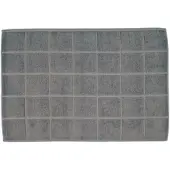 Ross Uni-Zwirn Frottier Badematte Karofond 60x100 cm | flanell - braun