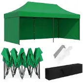 Northio Automatisches Gartenpavillon-Zelt 3x6m, Grün, Stahlrahmen