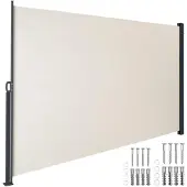 TecTake Seitenmarkise 200 x 300 cm ausziehbar, mit Aufrollmechanismus